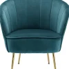 Kayoom Sitzmöbel<Sessel "Poola" in Petrol - (B)67 x (H)78 x (T)76 cm