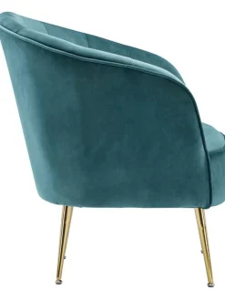 Kayoom Sitzmöbel<Sessel "Poola" in Petrol - (B)67 x (H)78 x (T)76 cm