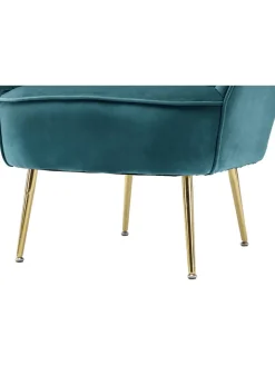 Kayoom Sitzmöbel<Sessel "Poola" in Petrol - (B)67 x (H)78 x (T)76 cm