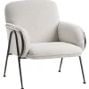 Beliani Sitzmöbel<Sessel TRYSNES in Beige/Schwarz - (W) 74 x (H) 84 x (L) 75 cm