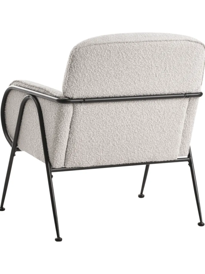 Beliani Sitzmöbel<Sessel TRYSNES in Beige/Schwarz - (W) 74 x (H) 84 x (L) 75 cm