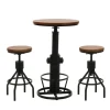 MCW Möbel-Sets<Set Bartisch + 2x Barhocker N17, Braun