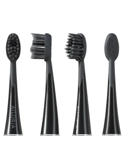 Ailoria Zahn & Mundpflege<SHINE BRIGHT Charcoal Ersatzbürstenköpfe 6er Set in schwarz