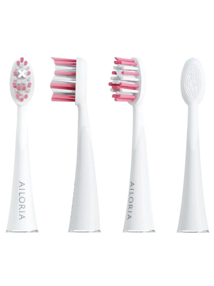 Ailoria Zahn & Mundpflege<SHINE BRIGHT Extra Clean Ersatzbürstenköpfe 12er Set in rosa