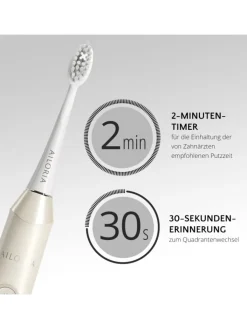Ailoria Zahn & Mundpflege<SHINE BRIGHT SET USB-Schallzahnbürste in weiß