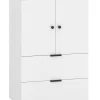 COSTWAY Regale & Schränke<Sideboard Holz mit Metallbeinen in Weiß