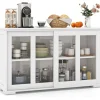 COSTWAY Regale & Schränke<Sideboard in Weiß