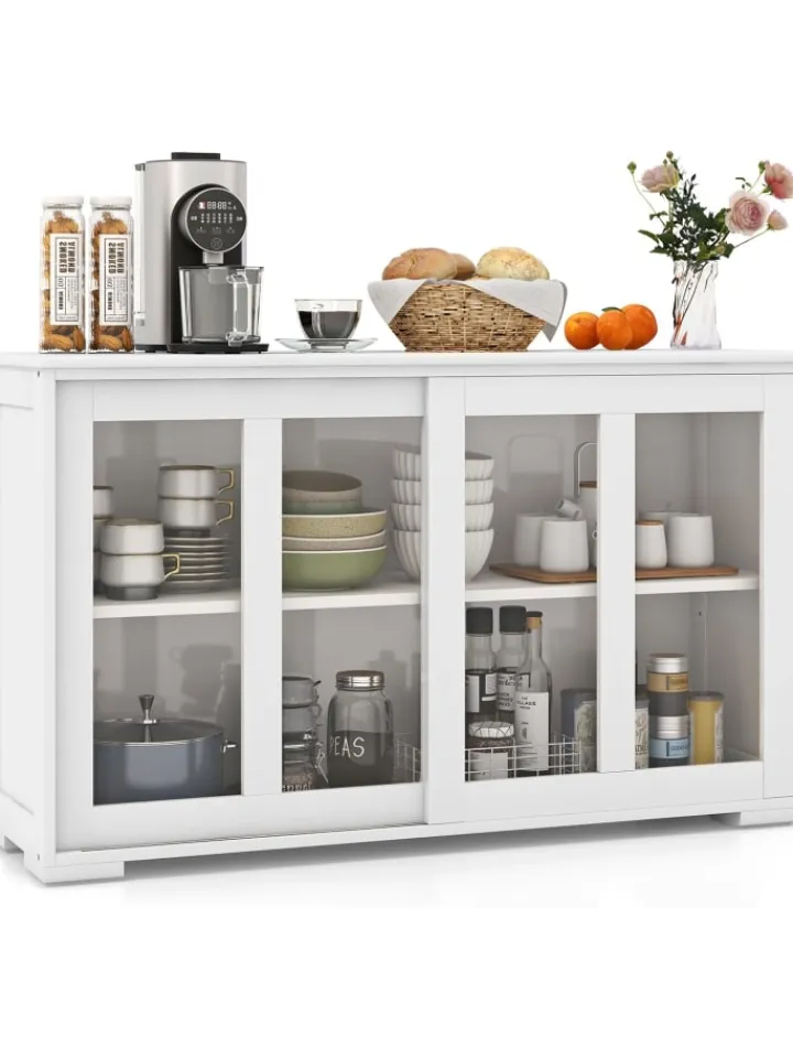 COSTWAY Regale & Schränke<Sideboard in Weiß