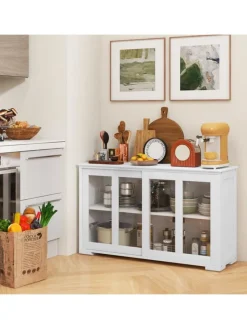 COSTWAY Regale & Schränke<Sideboard in Weiß