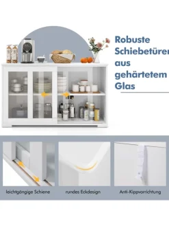 COSTWAY Regale & Schränke<Sideboard in Weiß