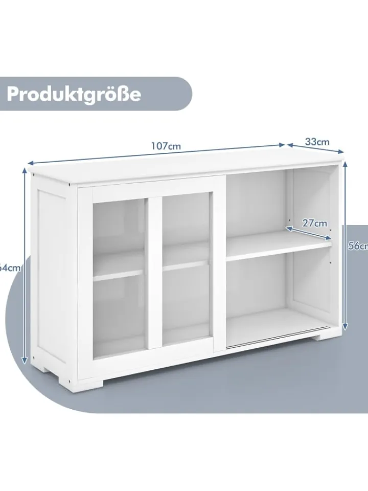 COSTWAY Regale & Schränke<Sideboard in Weiß