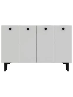 Evila Regale & Schränke<Sideboard in Weiß - (B)120 cm - (H)80 cm - (T)29,6 cm