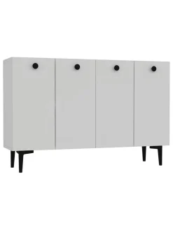 Evila Regale & Schränke<Sideboard in Weiß - (B)120 cm - (H)80 cm - (T)29,6 cm