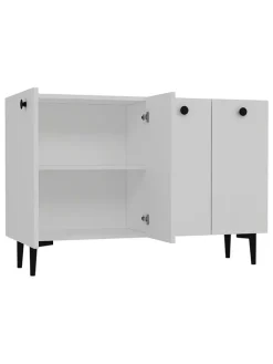 Evila Regale & Schränke<Sideboard in Weiß - (B)120 cm - (H)80 cm - (T)29,6 cm