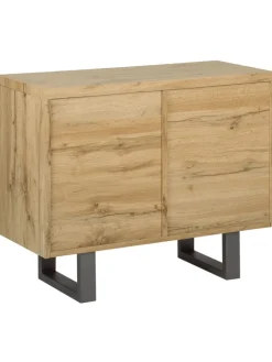 Beliani Regale & Schränke<Sideboard TIMBER in Braun/Grau - (W) 94 x (H) 79 x (L) 42 cm
