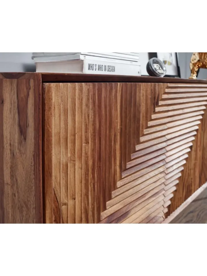 KADIMA DESIGN Regale & Schränke<Sideboard 148x72x40 cm Massivholz / Metall Anrichte, Kommode