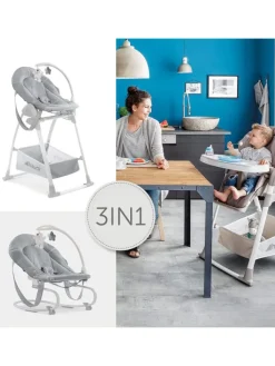 Hauck Babymöbel<Sitn Relax 3in1 - Hochstuhl ab der Geburt, in grau,weiss