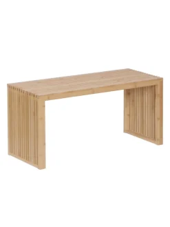 relaxdays Sitzmöbel<Sitzbank in Natur - (B)90 x (H)43 x (T)33 cm