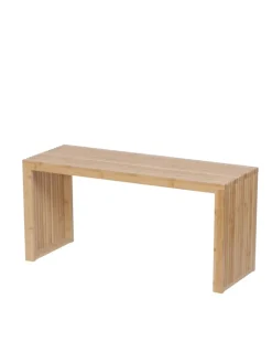 relaxdays Sitzmöbel<Sitzbank in Natur - (B)90 x (H)43 x (T)33 cm