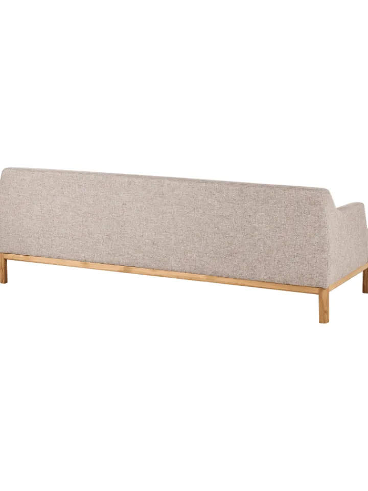 Beliani Sitzmöbel<3-Sitzer Sofa SOSJO in Braun - (W) 219 x (H) 74 x (L) 83 cm