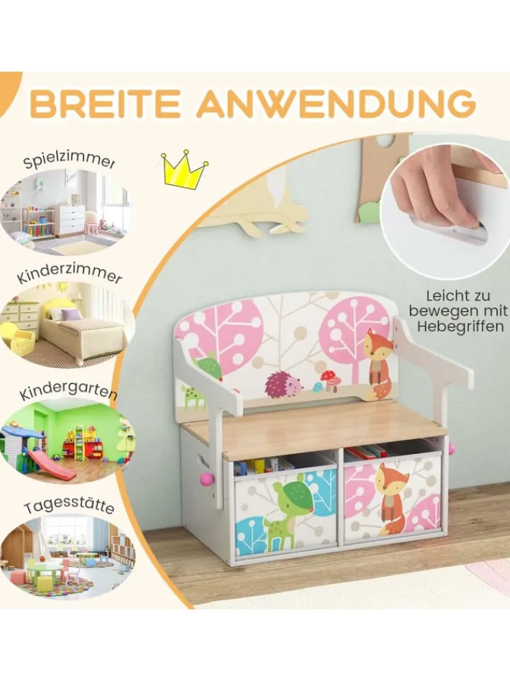 COSTWAY Möbel-Sets<Sitzgruppe 3 in1 in Weiß