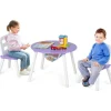 COSTWAY Möbel-Sets<Sitzgruppe 3 tlg. Set ab 3 Jahren mit Kiefernholzbeinen in Lila