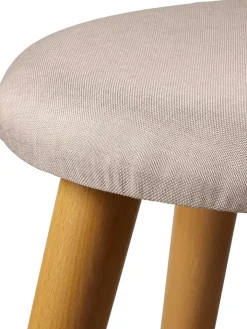 Echtwerk Sitzmöbel<Sitzhocker "Skandi" in Creme - (H)42 x Ø 40 cm