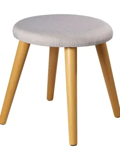 Echtwerk Sitzmöbel<Sitzhocker "Skandi" in Grau - (H)42 x Ø 40 cm