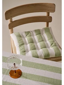 Jotex Kissen & Kissenhüllen<Sitzkissen "Iris" in Weiß/ Grün