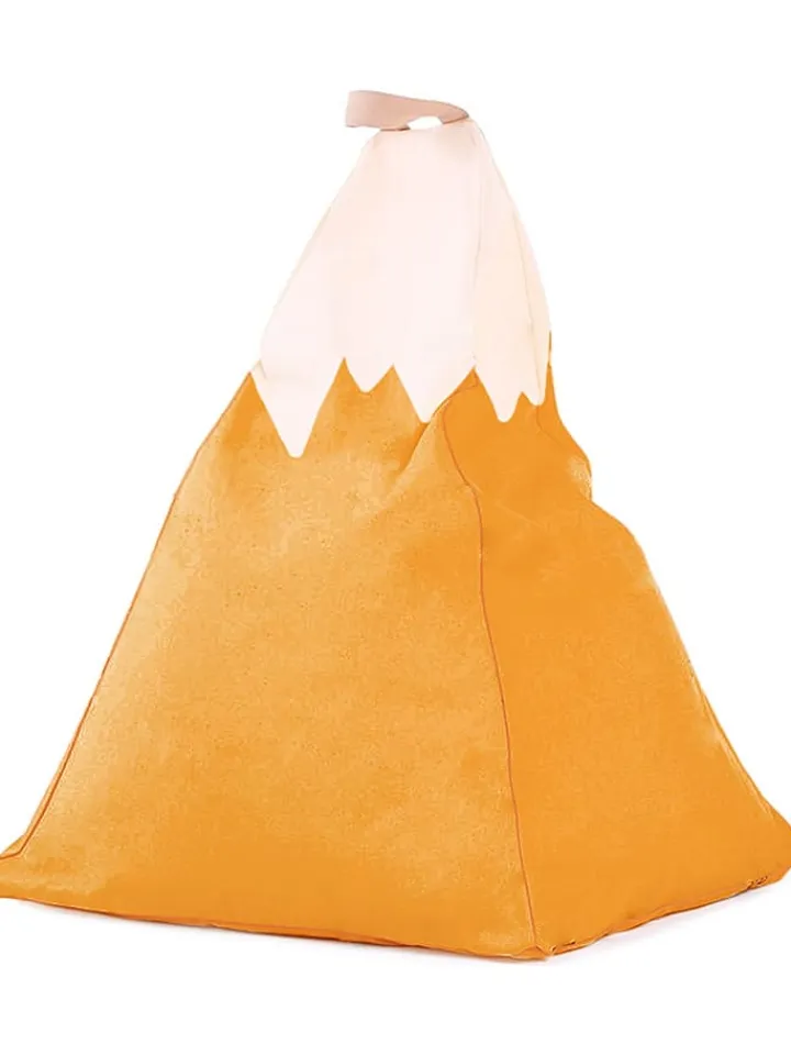 The Wild Hug Kindermöbel|Sitzmöbel<Sitzsack "Mountain" in Orange/ Weiß - (B)50 x (H)60 x (T)50 cm