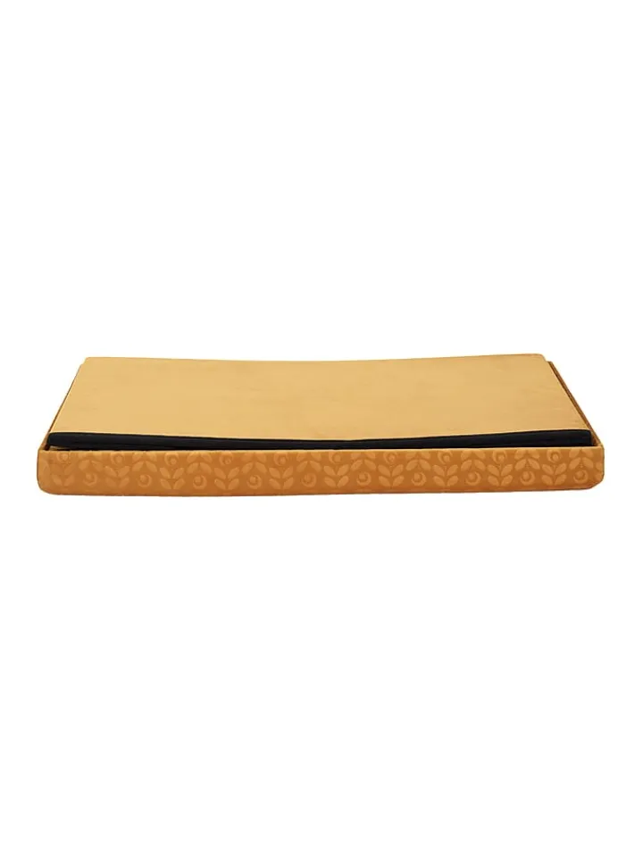 Rétro Chic Sitzmöbel<Sitztruhe in Gelb - (B)76 x (H)38 x (T)38 cm