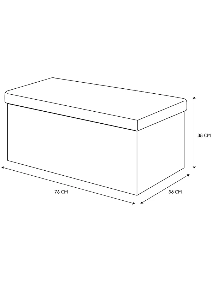 Rétro Chic Sitzmöbel<Sitztruhe in Gelb - (B)76 x (H)38 x (T)38 cm