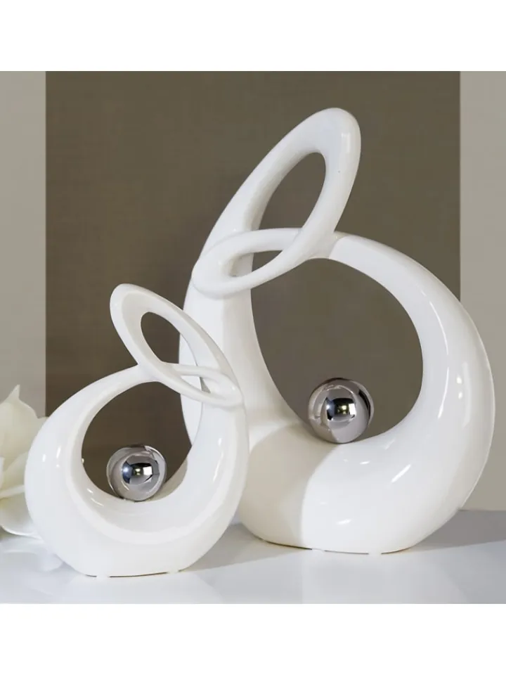 GILDE Dekofiguren & -Objekte<Skulptur "Life" in Weiß - H. 22 cm - B. 17 cm