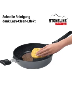 Stoneline Kochgeschirr<SMART Schmorpfanne 28 cm, abnehmbarer Griff | mit Deckel in Anthrazit