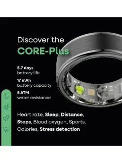 Nolatr Technik|Pflege & Gesundheit<Smart-Ring "Core Plus" in Silber