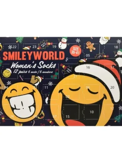 Smiley World Adventskalender<Smileyworld Socken Adventskalender mit 12 Paar kurz und lang in Mehrfarbig