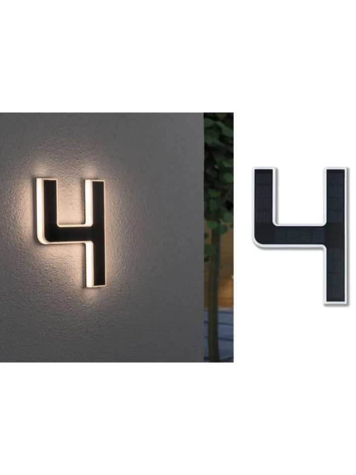 paulmann Außenleuchten<Solar LED Hausnummernleuchte Nummer 4