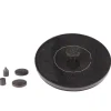 GORANDO Gartendekoration<Solar Teichpumpe schwimmende Fontäne 4 Aufsätze D: 16cm in schwarz