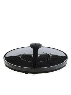 GORANDO Gartendekoration<Solar Teichpumpe schwimmende Fontäne 4 Aufsätze D: 16cm in schwarz
