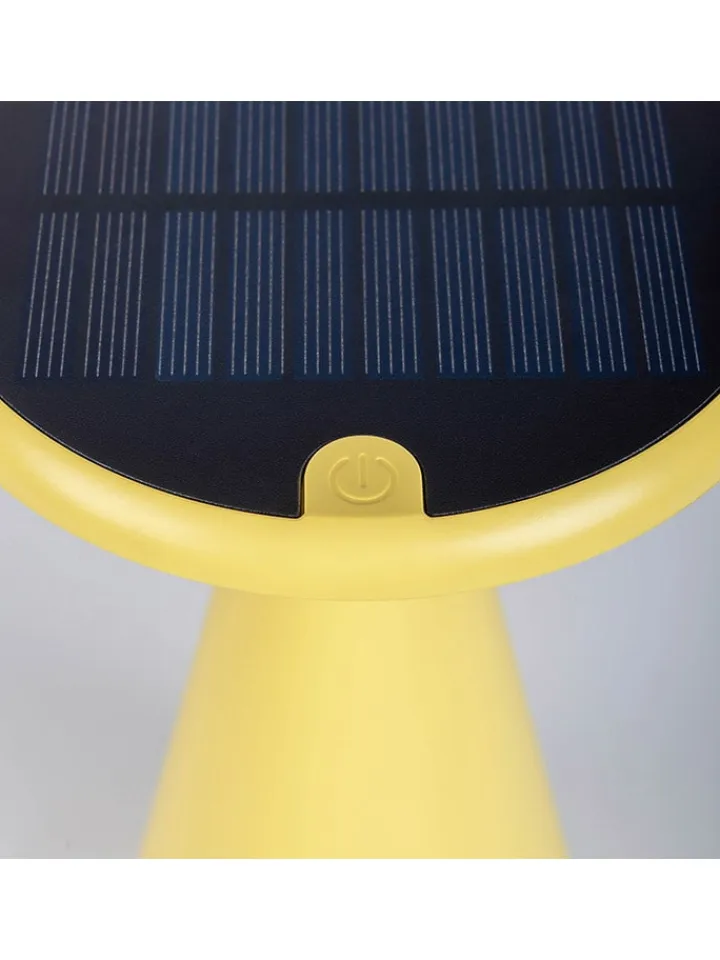 näve Dekofiguren & -Objekte<Solar-Akku-Tischleuchte "Palu" in Gelb - (H)30 x Ø 20 cm