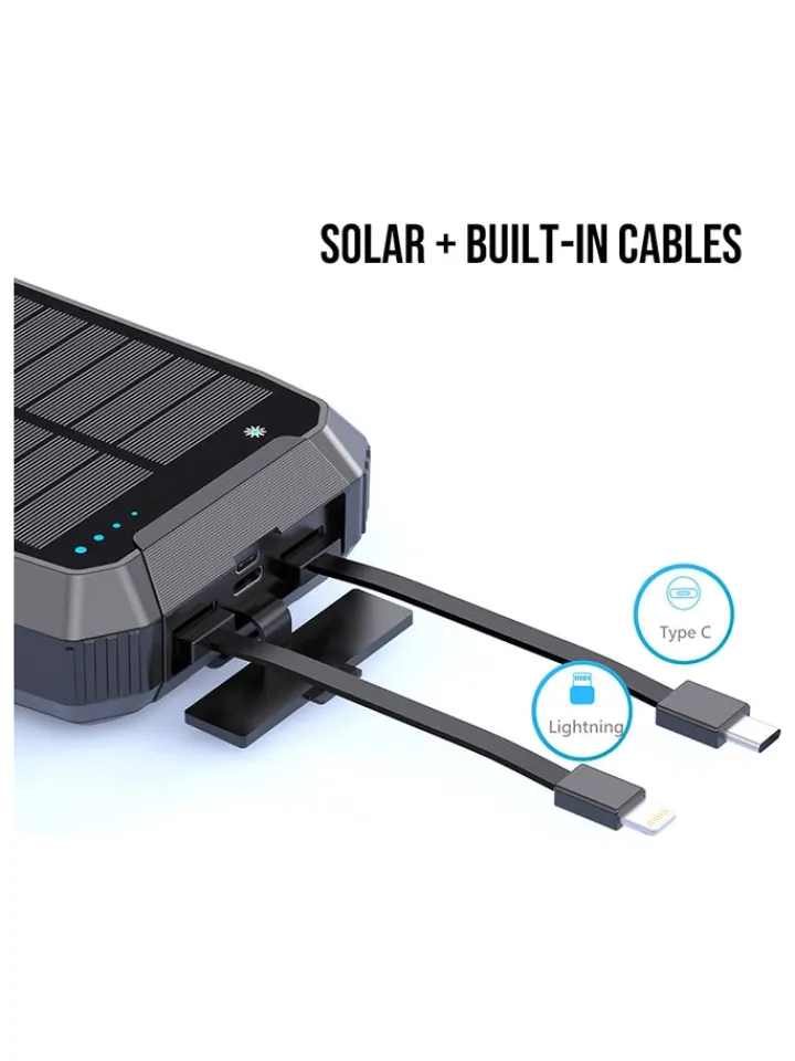 SWEET ACCESS Technikzubehör<Solar-Powerbank 30.000 mAh in Grau