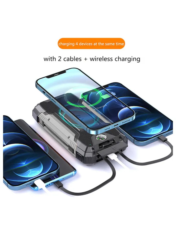 SWEET ACCESS Technikzubehör<Solar-Powerbank 30.000 mAh in Grau