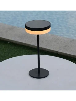 lumisky Außenleuchten|Außenbeleuchtung<Solar-Tischleuchte "Vivia Mini" in Schwarz - (H)27,2 x Ø 15,5 cm