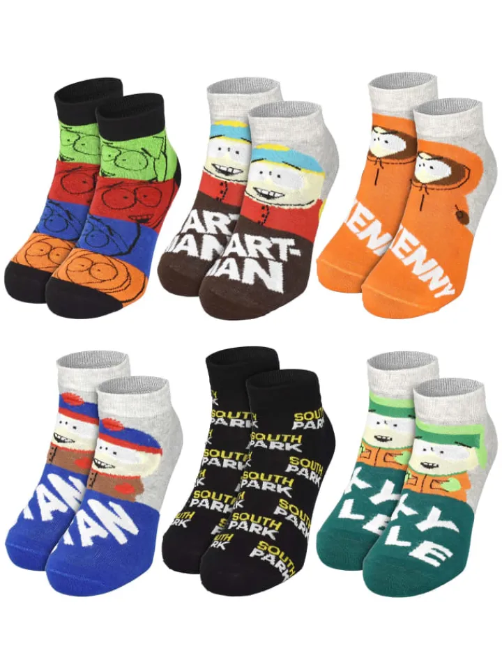 South Park Adventskalender<Socken Adventskalender mit 12 Paar Socken kurz und lang in Mehrfarbig
