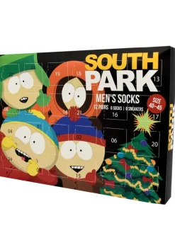 South Park Adventskalender<Socken Adventskalender mit 12 Paar Socken kurz und lang in Mehrfarbig