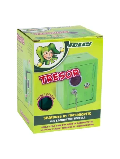 Jolly Wohndekoration<Spardose "Tresor" in Grün - (L)16,5 x (B)12,5 x (H)12 cm
