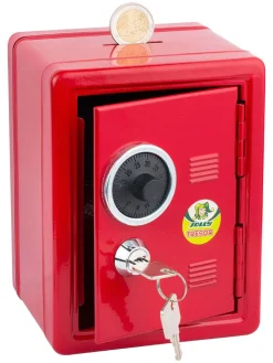 Jolly Wohndekoration<Spardose "Tresor" in Rot - (L)16,5 x (B)12,5 x (H)12 cm
