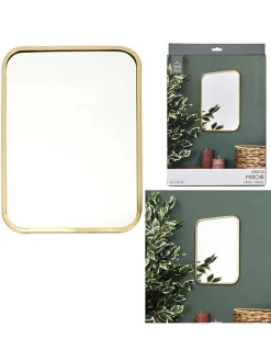 Rétro Chic Spiegel<Spiegel in Gold - (L)34 x (B)25 cm
