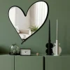 ABERTO DESIGN Spiegel<Spiegel in Schwarz - (B)43 x (H)48 cm