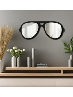 ABERTO DESIGN Spiegel<Spiegel in Schwarz - (B)70 x (H)28 cm